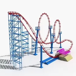 Roller Coaster 3 3D model