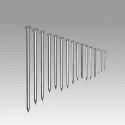 Round nails DIN 1151 3D model