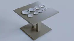 Round White Flat Plate and Presentation Table 3D model