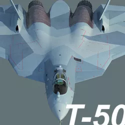 Russian Air Force Sukhoi T-50 PAK FA mass production version 3D model