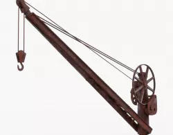 Rusty Crane Low-poly  3D model