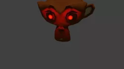 Scary-monkey-head Low-poly  3D model
