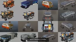 SCi-FI TRUCKS 3D Model Collection