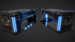 SciFi Crate Low-poly  3D model