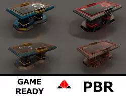 Scifi Table Texture Pack 3D Model Collection