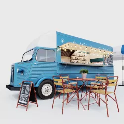 Set street cafe 3D model