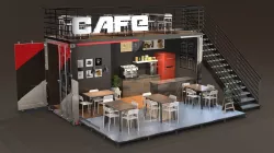 Shipping Container Cafe 3D model