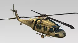 Sikorsky  Black Hawk Helicopter Rigged 3D model