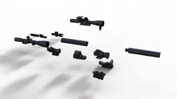 Silencer Suppressor Scope 8x 6x Red dot laser All items 3D model