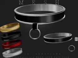 Simple Collar  Low-poly  3D model