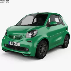 Smart ForTwo Brabus Electric Drive cabriolet 2017 3D model