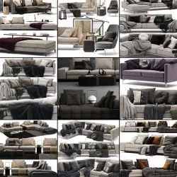 Sofa Collection 02 - 10 Items 3D model