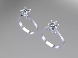 solitaire ring 3D model