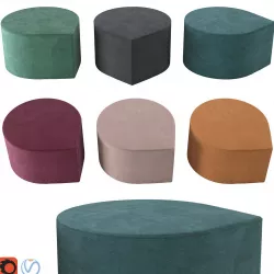 Stilla Pouf by AYTM 3D model