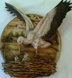 Stork wall art 3d stl models for artcam and aspire 3D model