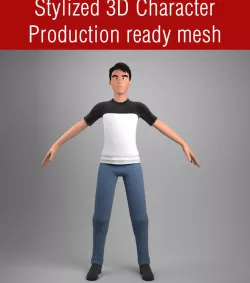 Stylized character male 3D model