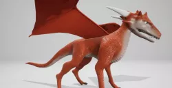 Teen Dragon Low-poly  3D model
