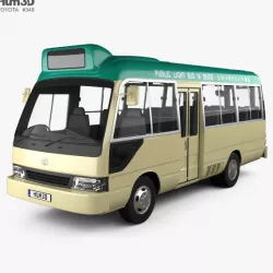 Toyota Coaster Hong Kong Bus 1995 3D model
