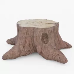 Tree Stump Low-poly  3D model