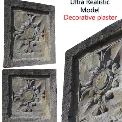 Ultra realistic Decorative plaster Scan 4k HD Low-poly  3D model