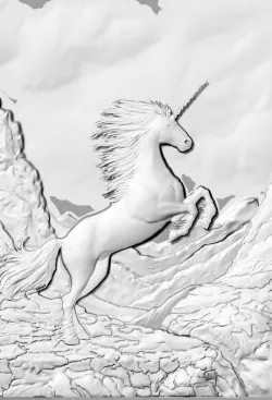 unicorn wall decor 3D models for artcam and aspire 3D model