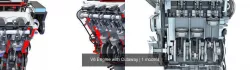 V6 Engine with Cutaway 3D Model Collection
