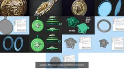 Versace Medusa pendant necklace 3D Model Collection