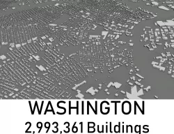 Washington - 2993361 3D Buildings Low-poly  3D model