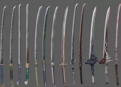 weapon Katana Low-poly  3D model