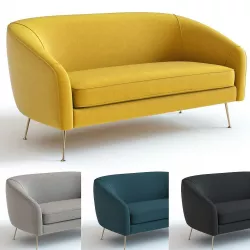 West Elm - Stella Loveseat 3D model