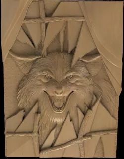 wolf 3D models for artcam and aspire 3D model