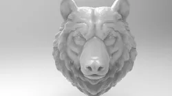 Wolf wall decor 3d stl models for artcam and aspire 3D model