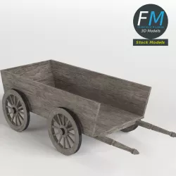Wooden wagon 3D model