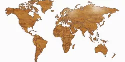 World map 3D model