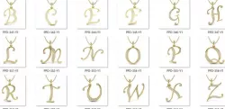 26 Alphabet letter Pendant 3dm model render details bulk   3D Model Collection