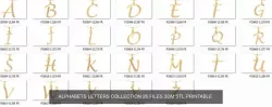 3 types of alphabet letter 3dm render details bulk collection  