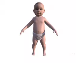3D Baby  Low-poly  3D model