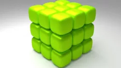 3D Cube  Low-poly  3D model