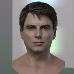 3d model John Barrowman Low-poly  3D model