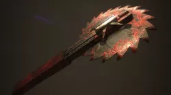 3D Post Apocalyptic Saw Blade Melee Weapon Bat 3D model