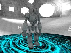 3d Robot model in  wire frame 3D model