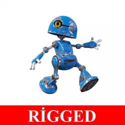 3D Rusty Robot Low-poly  3D model