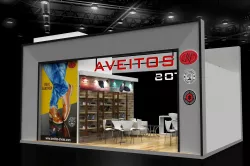 5x7Mtr 2 side open Shoes Display Exhibition Stand  3D model