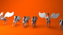6 Lowpoly Pegasus Low-poly  3D model