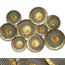 Abstract Concentric Circle Texture Metal Disc  3D model
