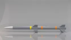 AIM 120C AMRAAM AIR TO AIR MISSILE  - HIGH POLY Low-poly  3D model