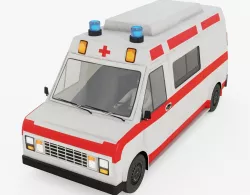 Ambulance Car Generic Low-poly  3D model