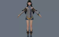 Ancient Chinnes Little Girls Loli 3D model