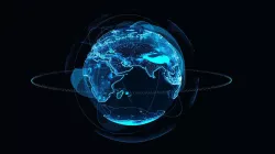Animated Hologram Planet Earth v4 3D model