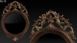 Antique Mirror - PBR Low-poly  3D model